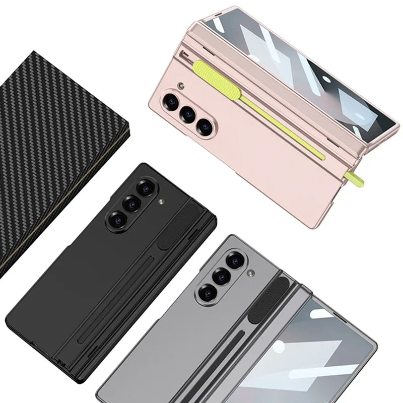 Samsung Z Fold 6 Magnetic Case with Free Stylus Pen & Screen Protector