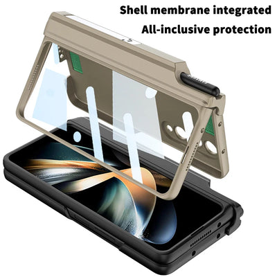 Samsung Z Fold Case - Wristband, Stand, Pen Holder, Glass Film