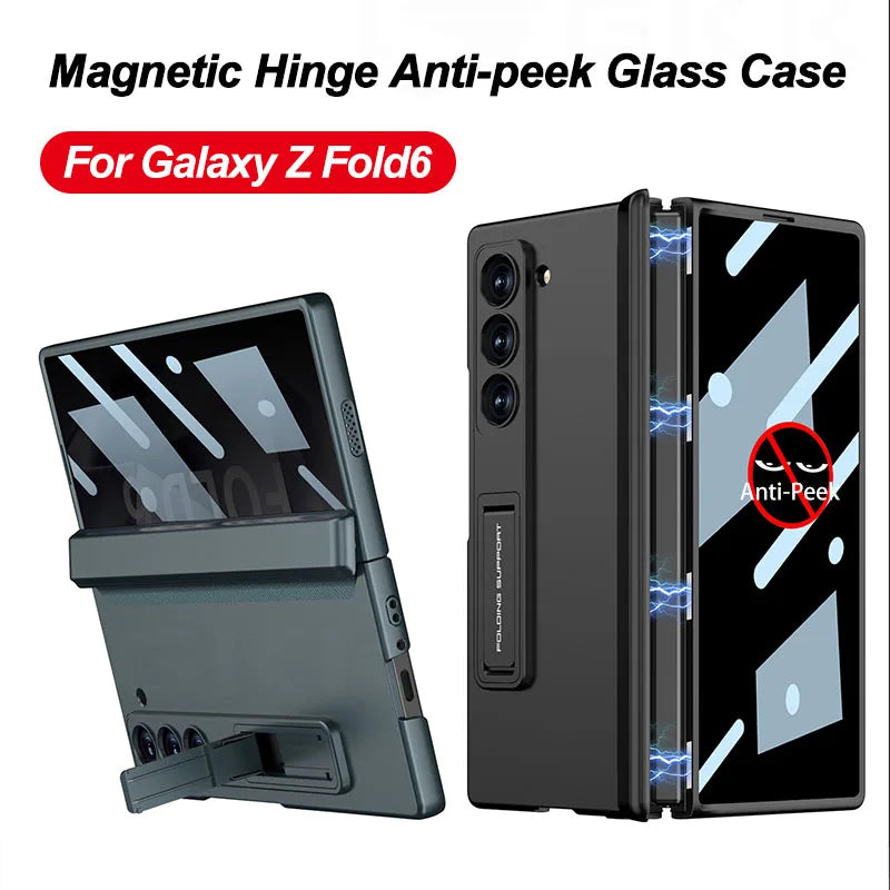 Magnetic Hinge Shockproof Case with Stand for Samsung Galaxy Z Fold 6