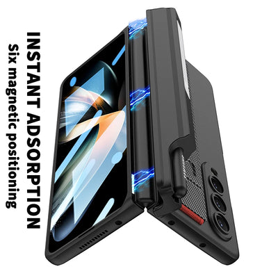 Samsung Z Fold Case - Wristband, Stand, Pen Holder, Glass Film